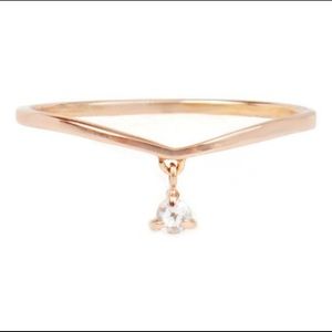 Catbird Diamond Pinprick Ring, Rose Gold- Size 6